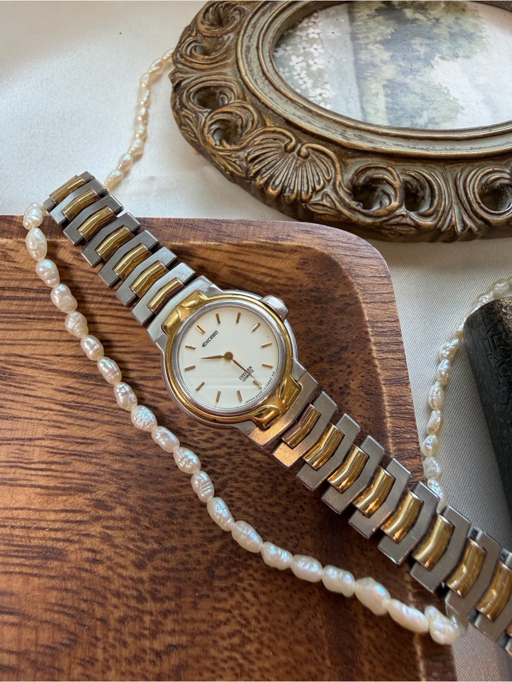 Seiko Two-Tone Stainless Steel and Gold Ladies Watch